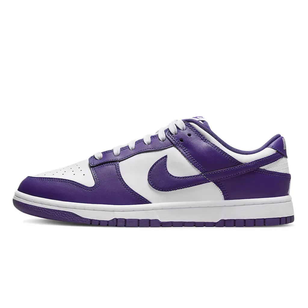 Nike Dunk Low Court Purple White | Classic Two-Tone Dunk | Premium Leather Sneakers