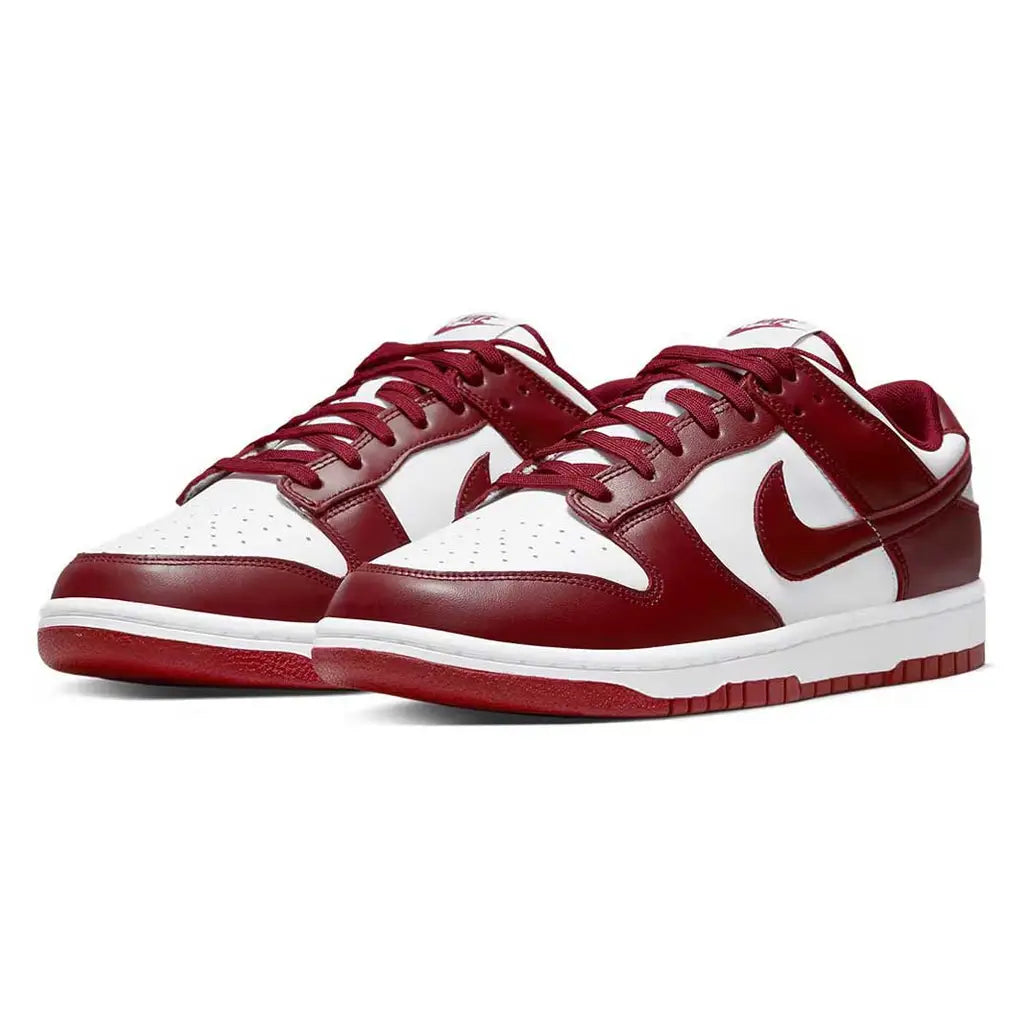 Nike Dunk Low Team Red | Classic Burgundy Dunk | Two-Tone Retro Sneakers
