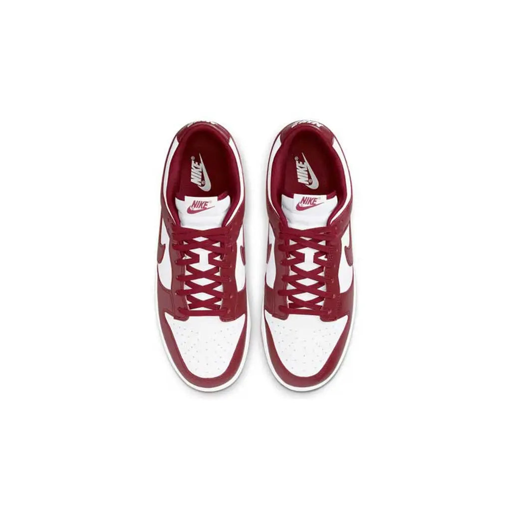 Nike Dunk Low Team Red | Classic Burgundy Dunk | Two-Tone Retro Sneakers