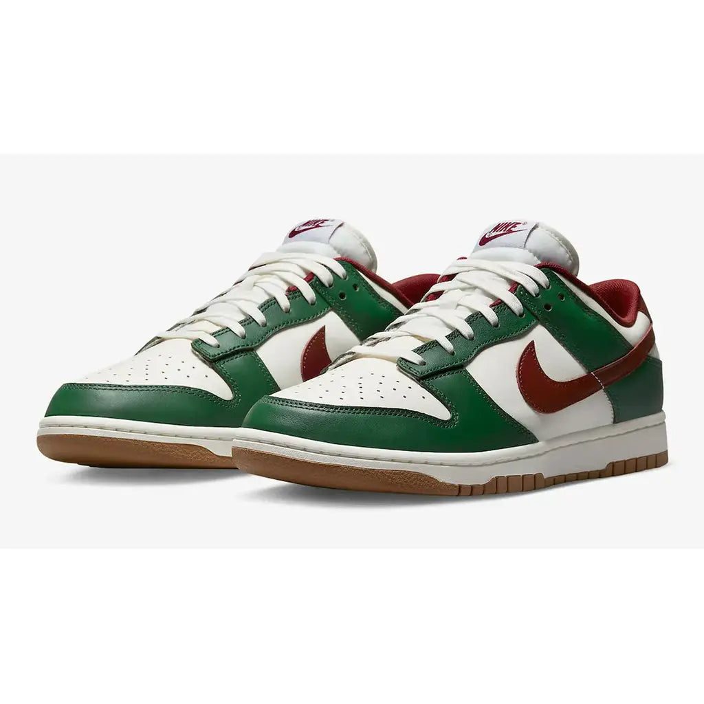 Nike Dunk Low White Green Team Red | Classic Three-Tone Dunk | Retro Sneakers