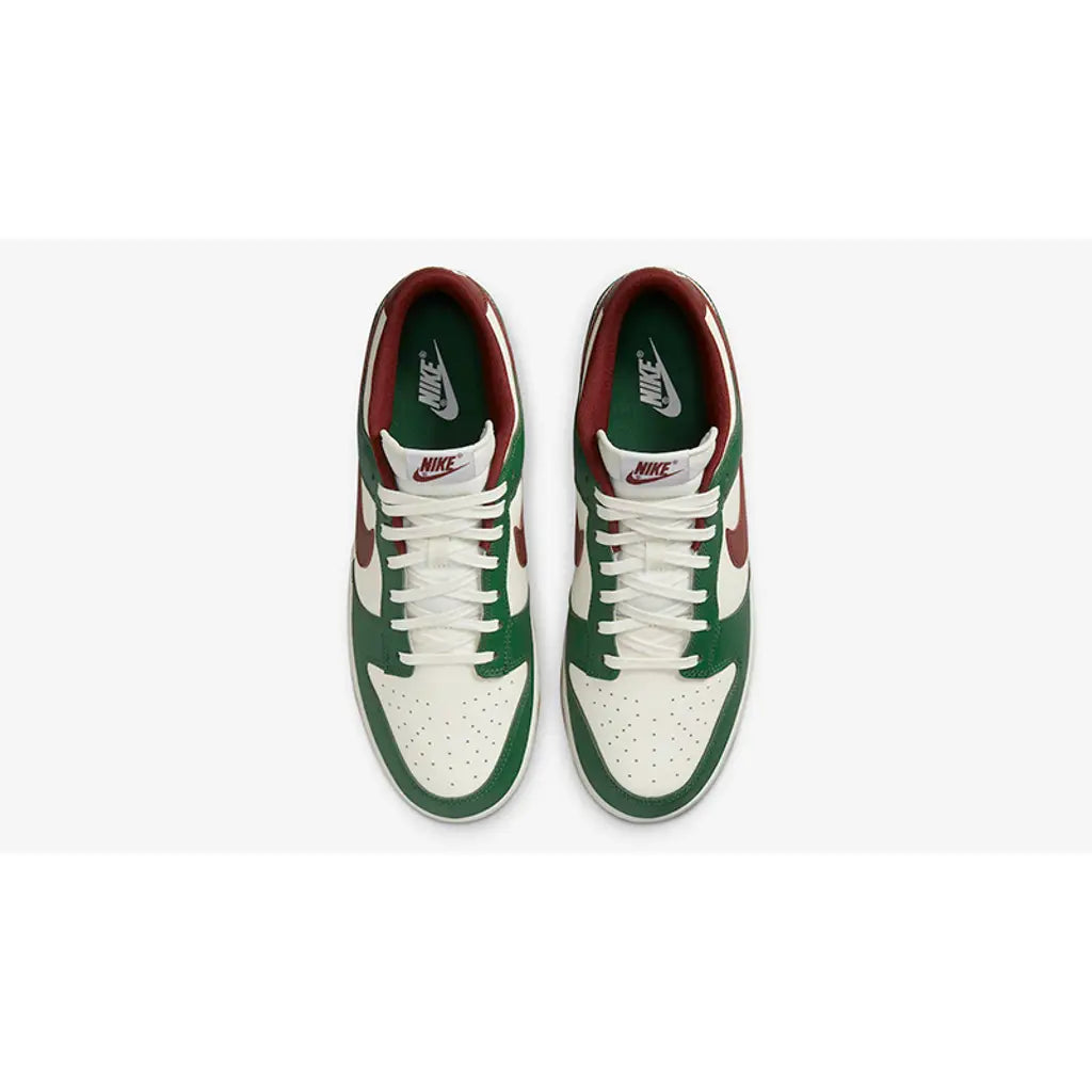 Nike Dunk Low White Green Team Red | Classic Three-Tone Dunk | Retro Sneakers