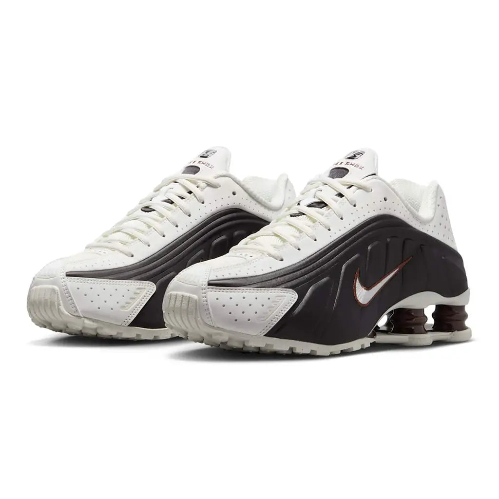 Nike Shox R4 Sail Black Fauna Brown – Stylish Cushioned Sneakers