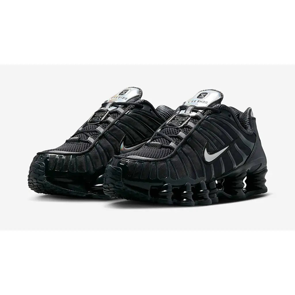 Nike Shox TL Off Noir Metallic Silver AR3566-002 – Black Silver Shox Cushioning Trainer