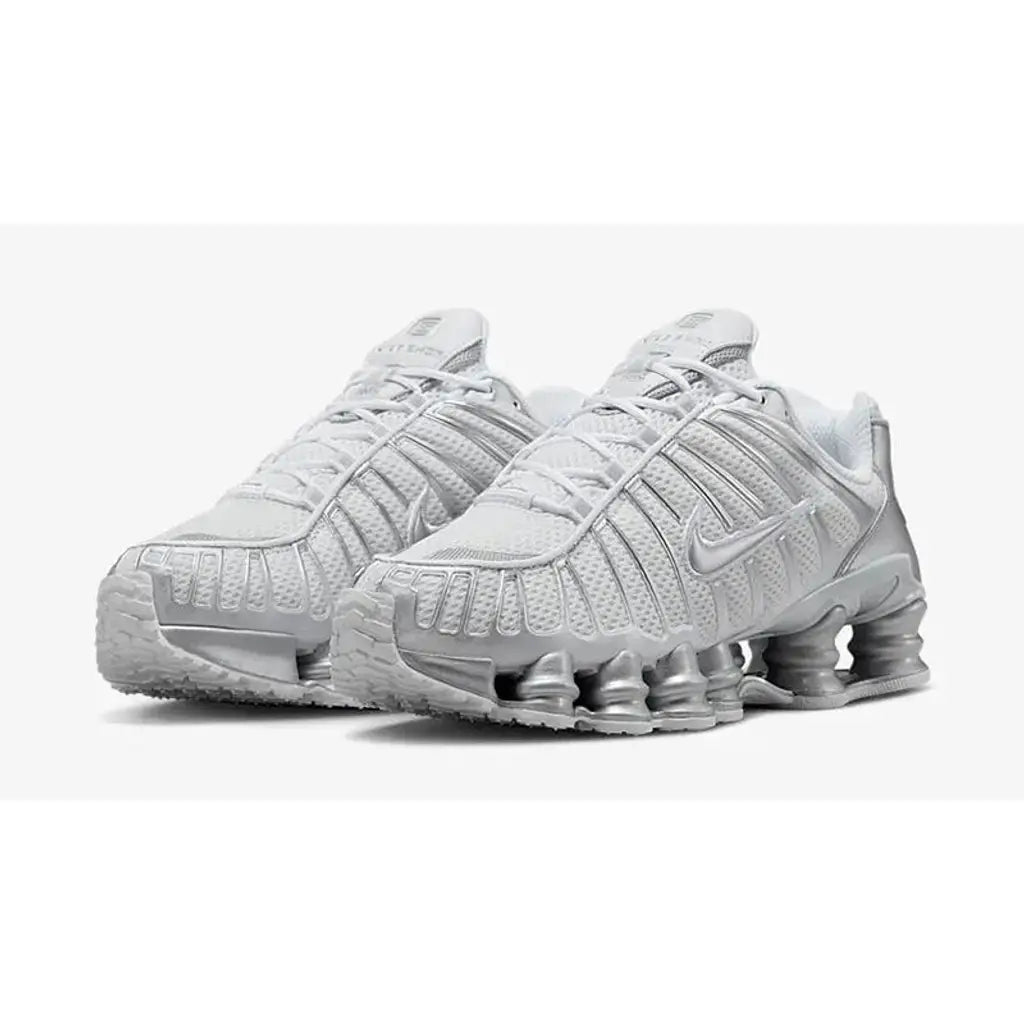 Nike Shox TL White Chrome – Clean White Upper with Chrome Shox Columns