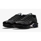 Nike TN Air Max Plus Black Metallic Silver Trainers – Tuned Air Cushion Sneakers