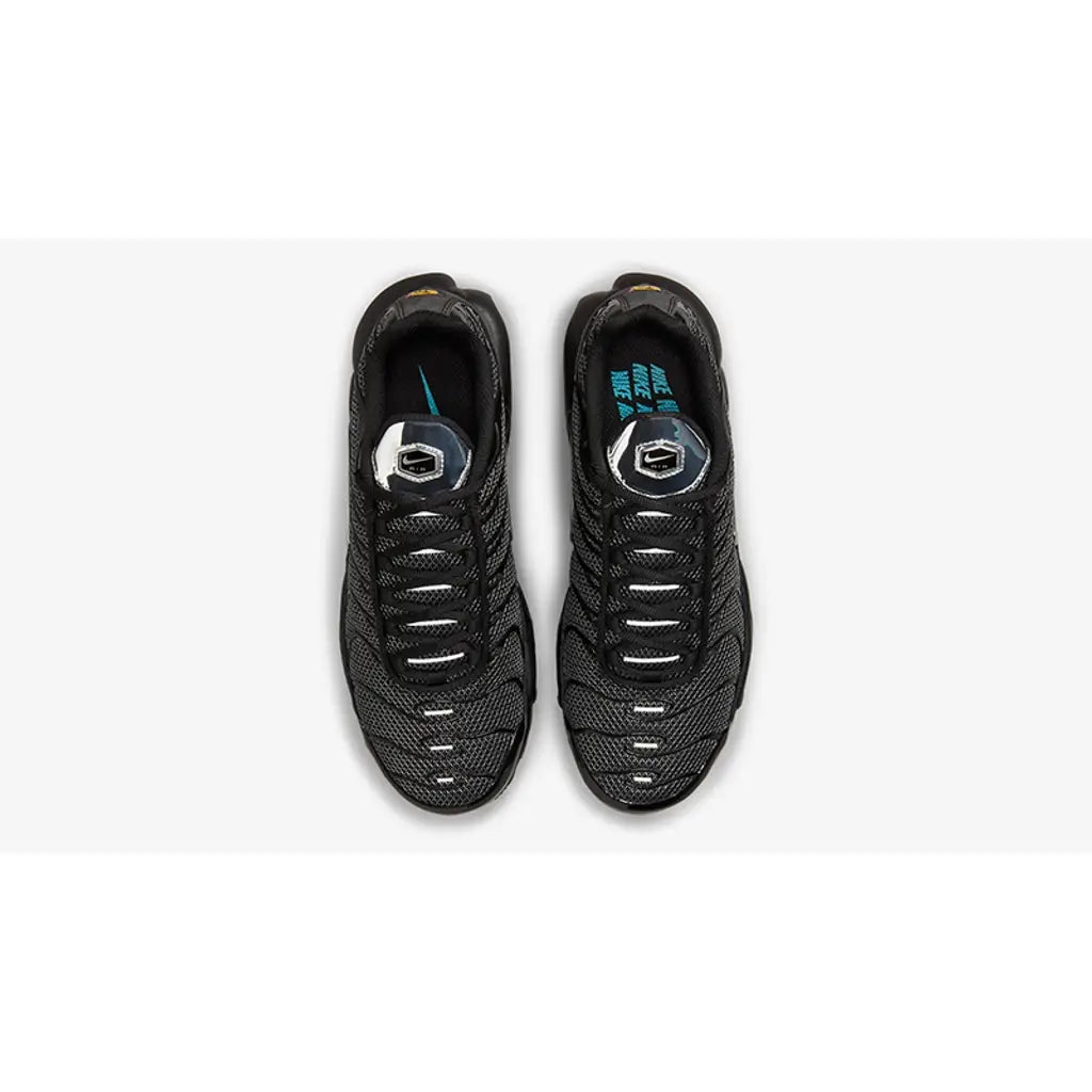 Nike TN Air Max Plus Black Metallic Silver Trainers – Tuned Air Cushion Sneakers