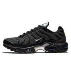 Nike TN Air Max Plus Black Metallic Silver Trainers – Tuned Air Cushion Sneakers