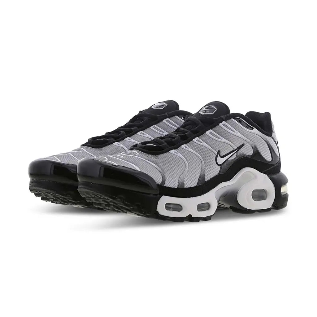 Nike TN Air Max Plus GS Black Metallic Silver Trainers Sneakers