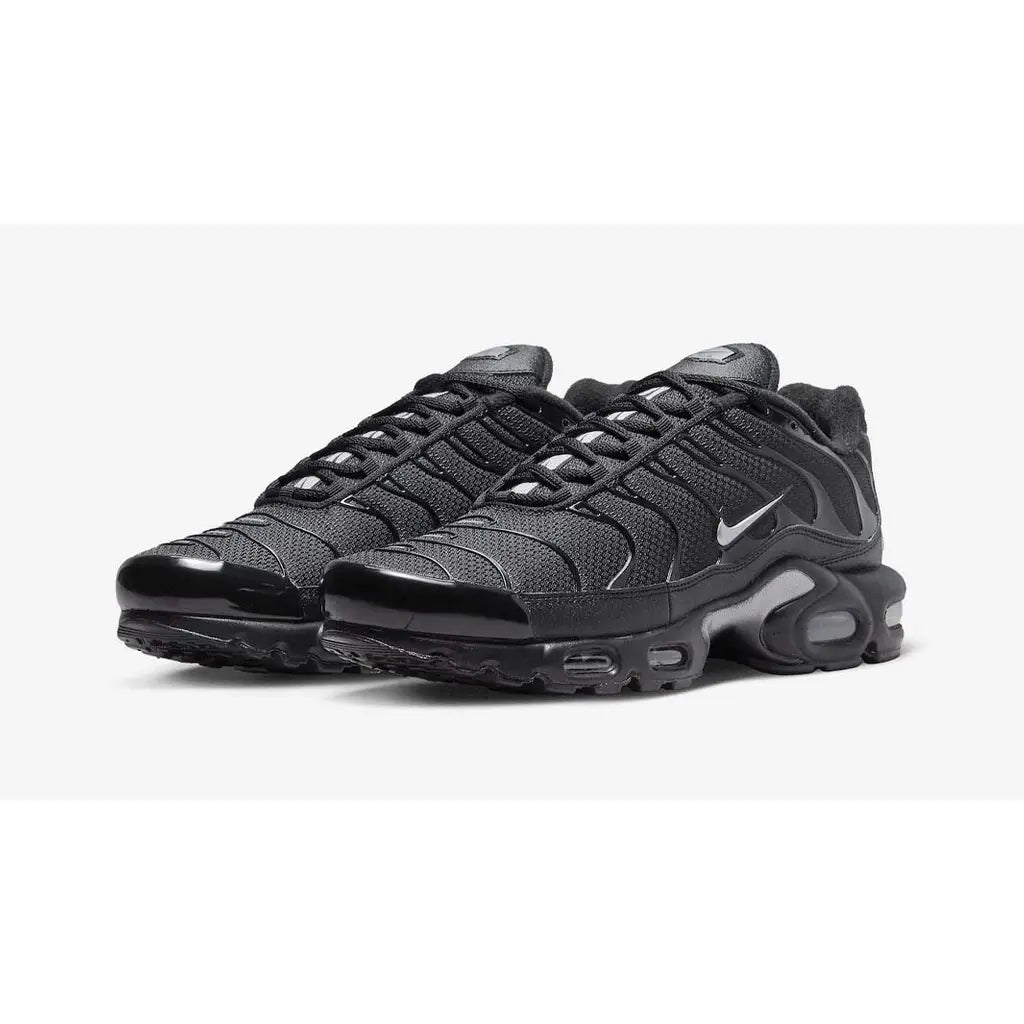 Nike TN Air Max Plus Mini Swoosh Black Silver Trainers Sneakers