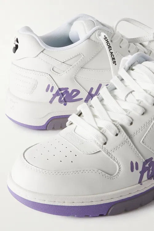 Off-White Out of Office For Walking Purple Sneakers – Luxury Streetwear Trainers