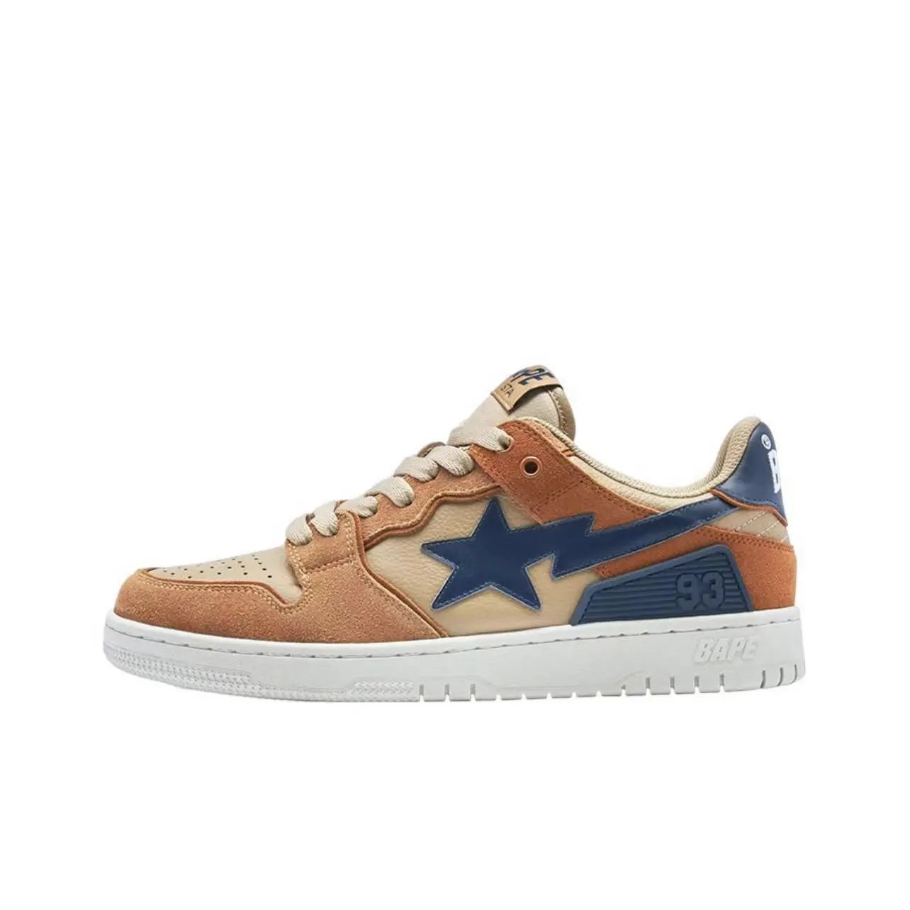 BAPE Sk8 Sta #4 M1 ‘Beige’ Sneakers – Minimal Streetwear Skate Low-Tops