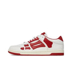AMIRI Skel Top Low ‘White Red’ Sneakers – Luxury Streetwear Trainers