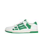 AMIRI Skel Top Low ‘White Green’ Sneakers – Luxury Streetwear Trainers