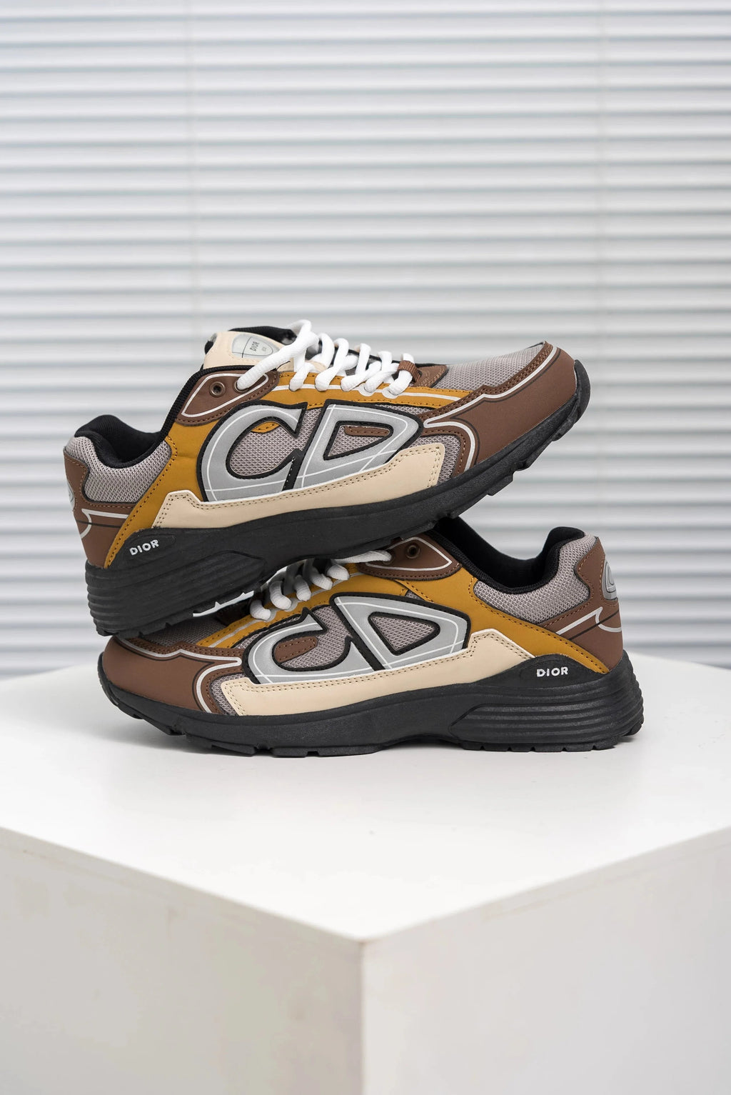 Dior B30 ‘Reflective CD30 – Brown Orange’ Sneakers – Luxury Performance Trainers