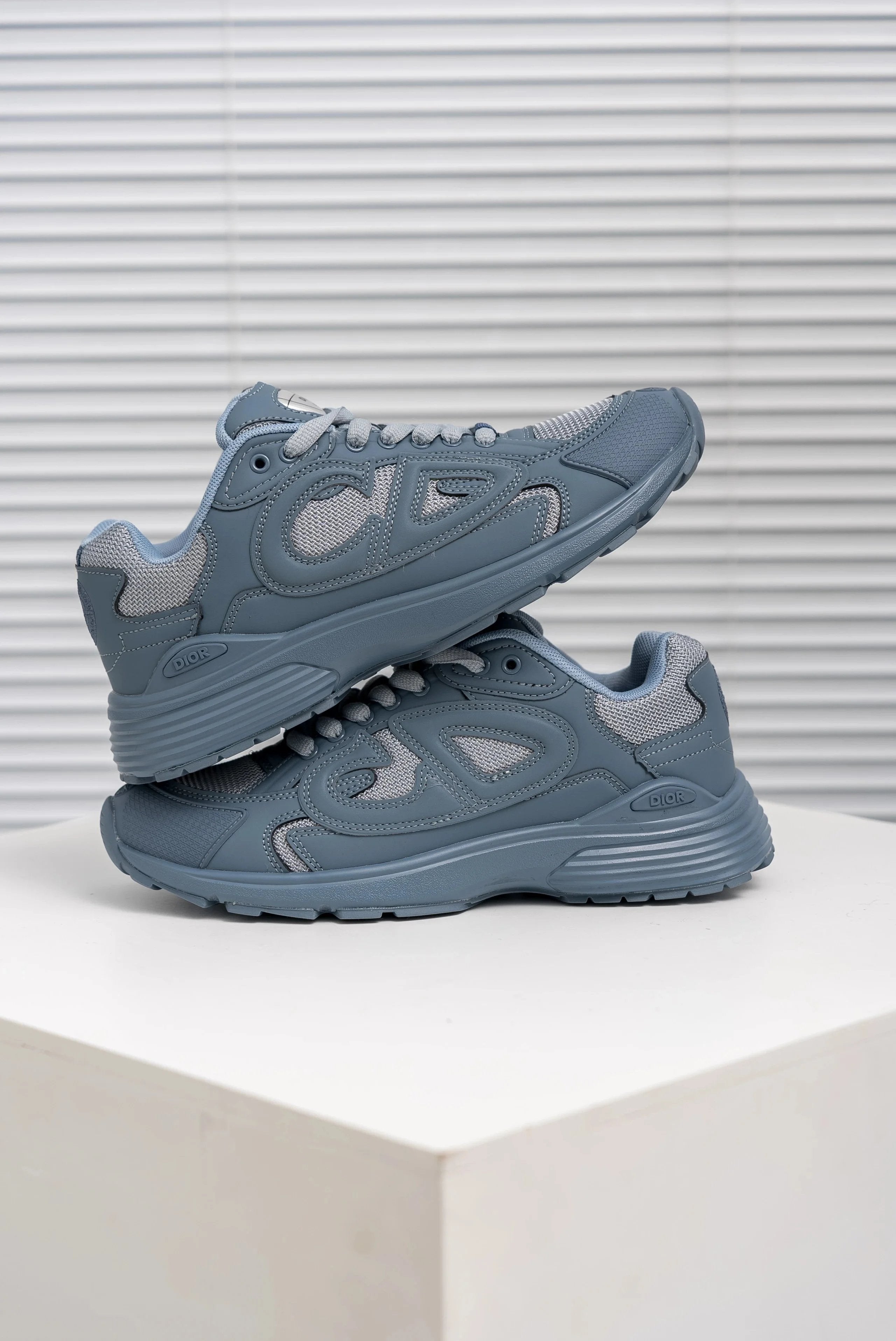 Dior x Stone Island B30 Limited Edition Blue Mesh Low-Top Sneakers
