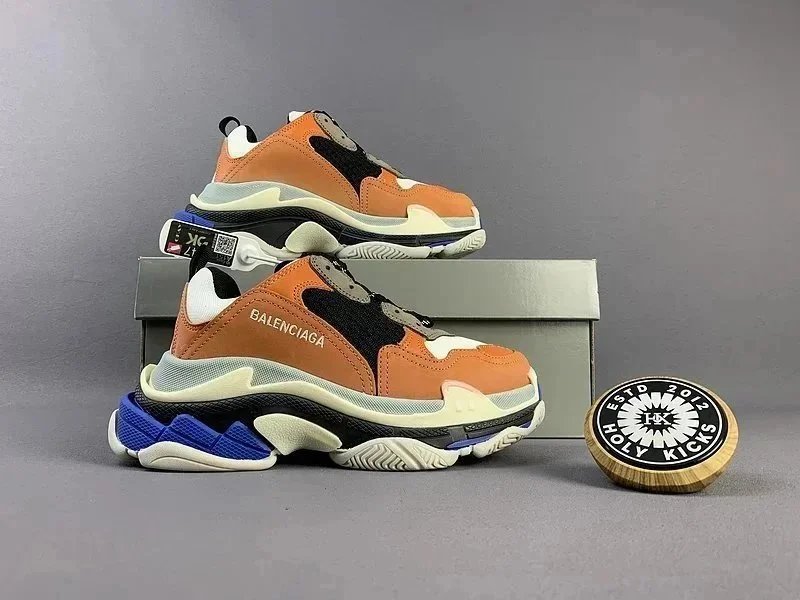 Balenciaga Triple S Orange Multi | Luxury Designer Trainers UK