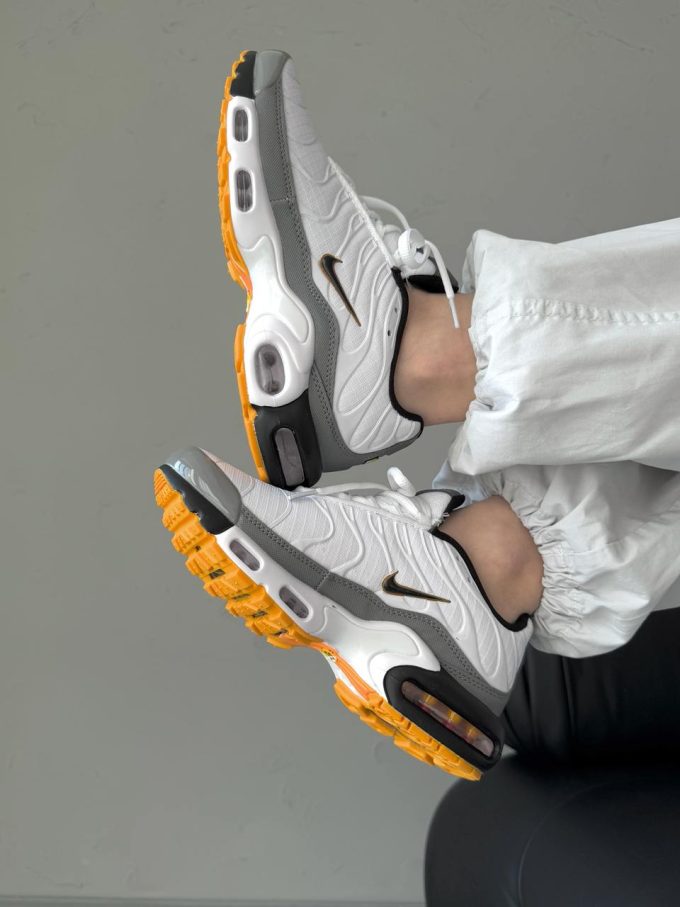 Nike Air Max TN White Grey Orange Trainers – Tuned Air Cushion Sneakers