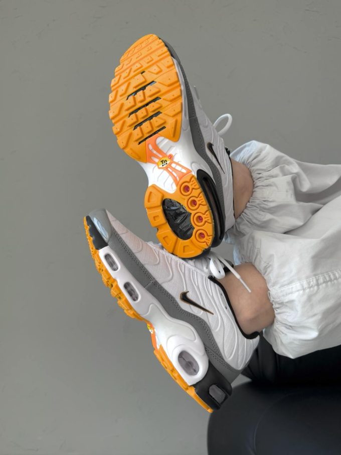 Nike Air Max TN White Grey Orange Trainers – Tuned Air Cushion Sneakers