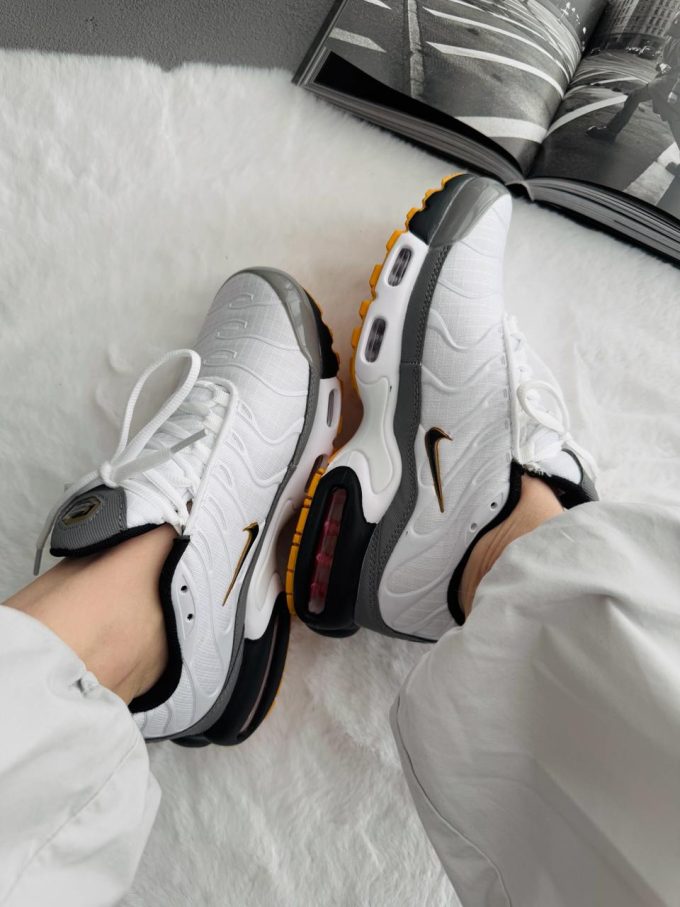 Nike Air Max TN White Grey Orange Trainers – Tuned Air Cushion Sneakers