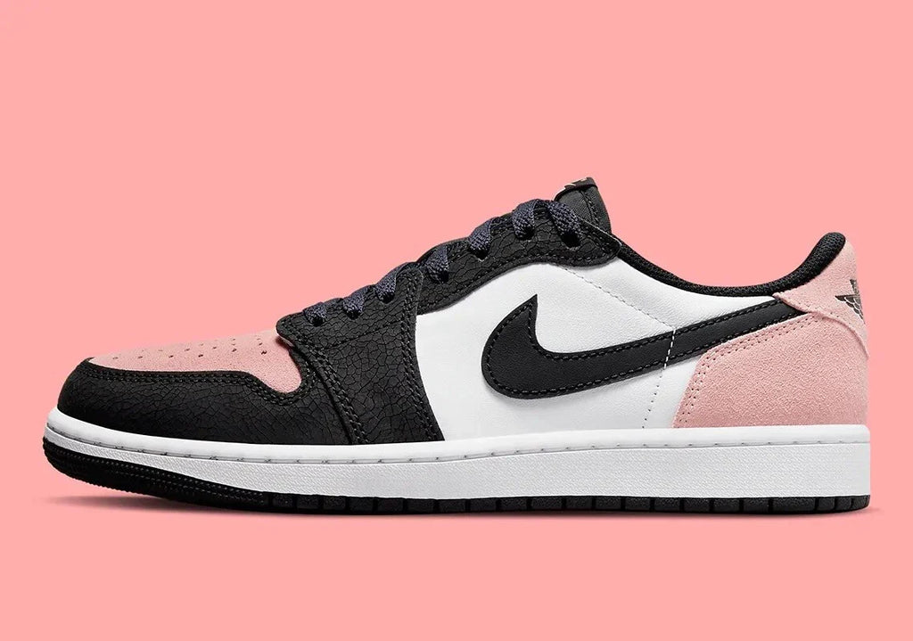 Nike Air Jordan 1 Retro Low OG Bleached Coral Trainers – Black Pink Men’s Sneakers
