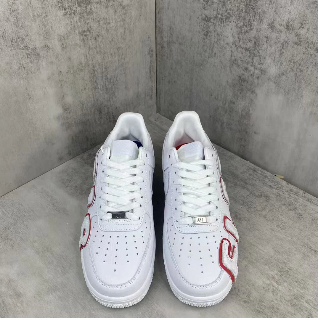 Nike Air Force 1 Low x Cactus Plant Flea Market (CPFM) White Red Lettering Trainers Sneakers