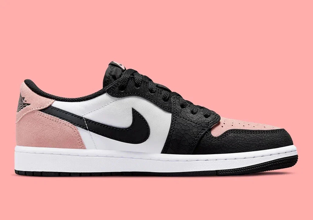 Nike Air Jordan 1 Retro Low OG Bleached Coral Trainers – Black Pink Men’s Sneakers