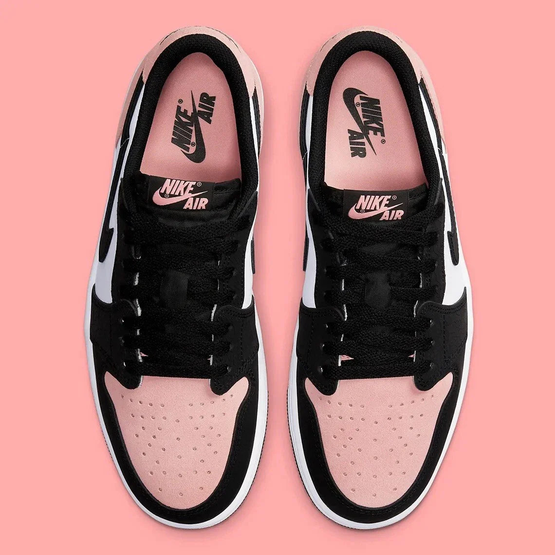 Nike Air Jordan 1 Retro Low OG Bleached Coral Trainers – Black Pink Men’s Sneakers