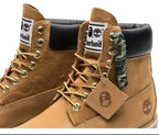 BAPE x Timberland Premium Leather Boots – Camo Streetwear Collaboration Limited Edition