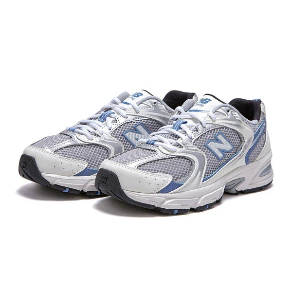 New Balance 530 ‘Steel Blue’ MR530KC Trainers – Blue/Grey Mesh Running Sneakers with ABZORB Cushioning