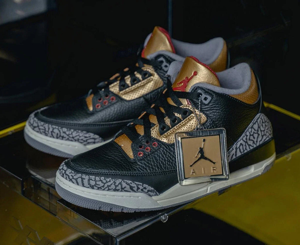 Nike Air Jordan 3 Retro Black Cement Gold – Premium Classic with Luxury Accents