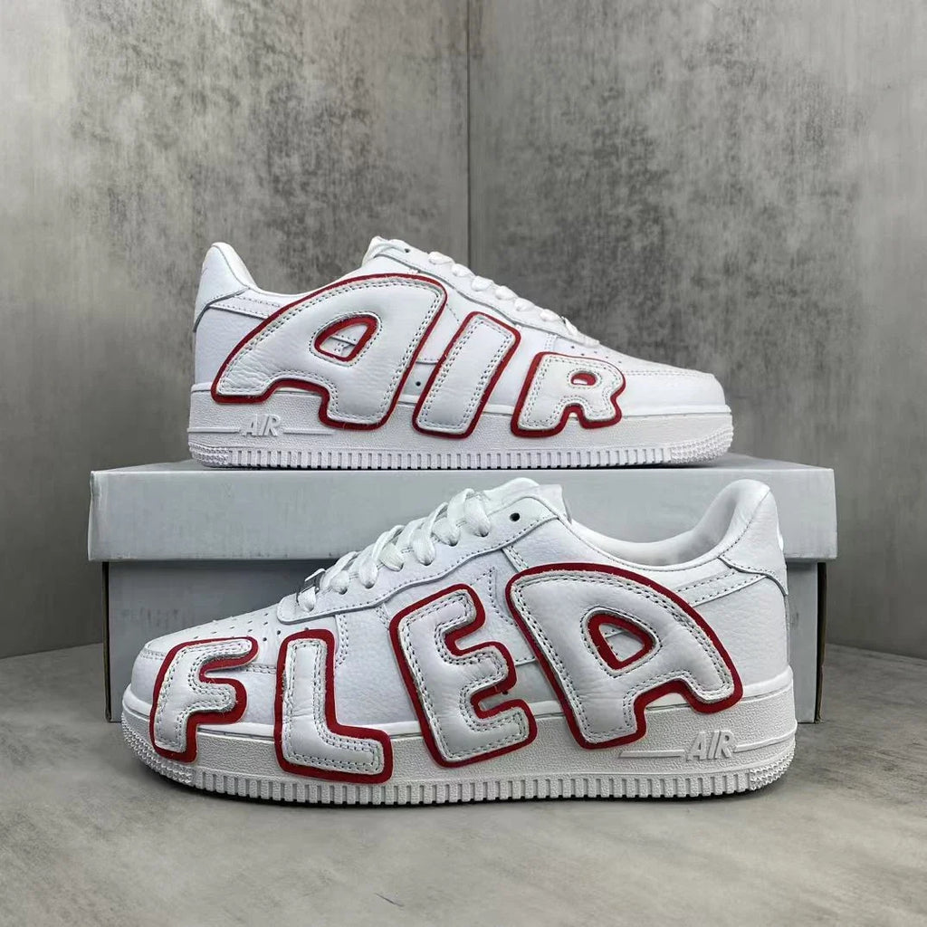 Nike Air Force 1 Low x Cactus Plant Flea Market (CPFM) White Red Lettering Trainers Sneakers