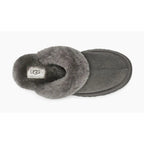 UGG Disquette Slippers Charcoal – Women’s Suede Platform Slip-On Comfort Slippers