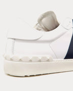 Valentino Open Calfskin ‘White Navy’ Low-Top Sneakers – Luxury Designer Trainers